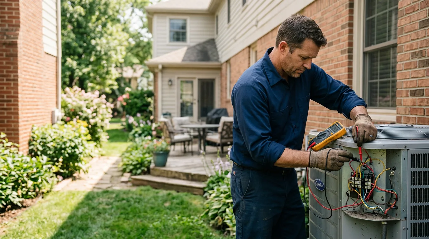 HVAC technician working near Runnemede, NJ